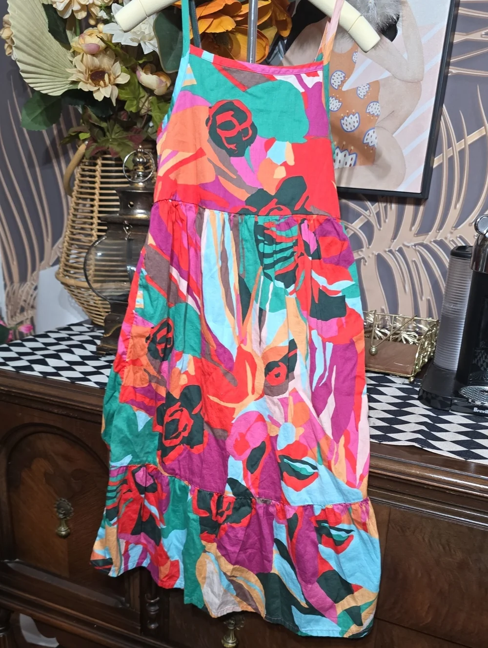 GAP Vibrant Multicolor Floral Tiered Sundress - Girls 8 10